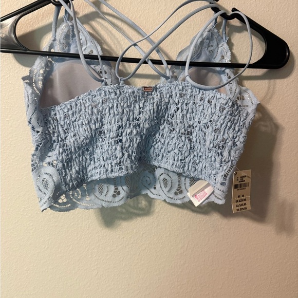 PINK Victoria's Secret Soft Blue Lace Bralette - Picture 2 of 4